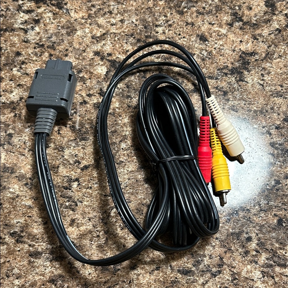 Nintendo 64 AV Cable with Red, Yellow, White Connectors